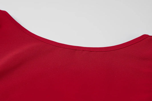 Suninheart 2025 Elegant Red Sleeveless Midi Dress
