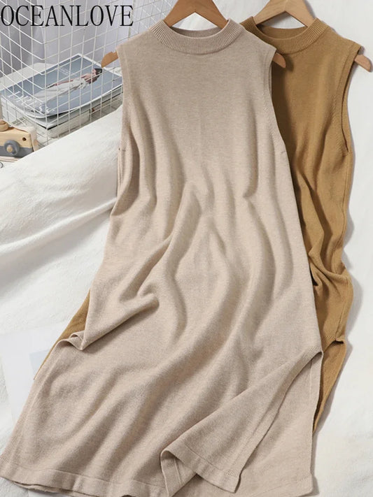 OCEANLOVE Vintage A-Line Sleeveless Casual Dress