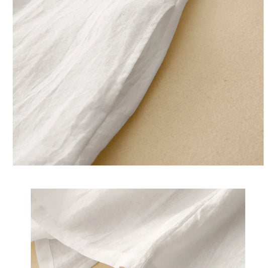TEGIL Cotton Linen Sleeveless Round Neck Casual Dress